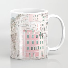 Positano, Italy Pink Travel Photography in hd Coffee Mug | Girl, Peach, Village, Beach, Positano, Italian, Dorm, Travel, Trendy, Pastel 
