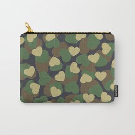Heart Camo WOODLAND Carry-All Pouch | Gifts, Day, Camouflage, Wedding, Romantic, Hearts, Pattern, Army, Valentine, Lover 