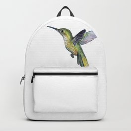 Hummingbird Watercolor Bird Animal Backpack | Flying, Painting, Bird, Watercolor, Nature, Minimalism, Illustration, Animalwatercolor, Hummingbird, Birds 