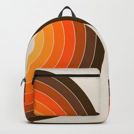 Golden Sonar Backpack | 70Srainbow, Rainbow, Seventiesart, Curated, Golden, Seventiesrainbow, Retro, 70S, 70Sart, Digital 