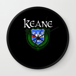 Keane Family Irish Coat of Arms Clan Crest Wall Clock | Familyreunion, Keanecrest, Irelandheritage, Irishfestival, Graphicdesign, Irishclancrest, Celticknot, Irelandforever, Stpatricksday, Shillelagh 