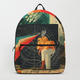 You Can make it Right Backpack | Camera, Surreal, Nature, Digital, Collage, Multicolor, Lines, 1970S, Frankmoth, Graphicdesign 