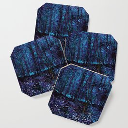 Van Gogh Trees & Underwood Indigo Turquoise Coaster