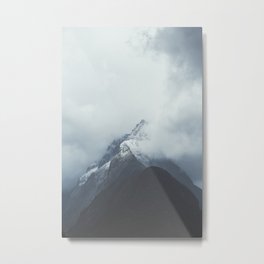 Milford Sound (Color) Metal Print | Clouds, Curated, Photo, Milfordsound, Weather, Cloudy, Nature, Newzealand, Travel, Snow 