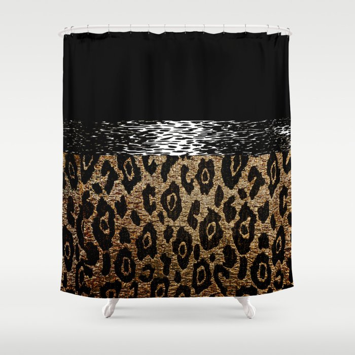 ANIMAL MAGNETISM BLACK AND BROWN Shower Curtain by Art is Wonderful ...