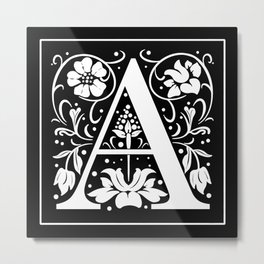 Illuminated Initial A Metal Print | Initial, Lettera, Initiala, Ainitial, Illuminatedinitial, Capitala, Paintedletter, Paintedlettera, A, Graphicdesign 