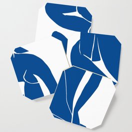Henri Matisse - Blue Nude II - Minimalist Blue Coaster