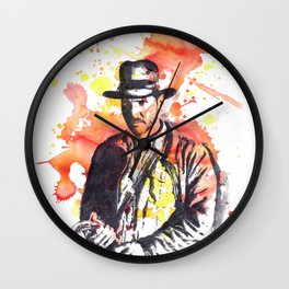 Indiana Jones Wall Clock | Indianajones, Indianajonesprint, People, Movies & TV, Print, Wallart, Indianajonesart, Painting, Popart, Pop Art 