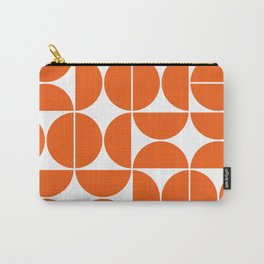 Mid Century Modern Geometric 04 Orange Carry-All Pouch | Curated, Abstract, Summer, Fall, Modern, Orange, Nordic, Minimalist, Midcentury, Pattern 