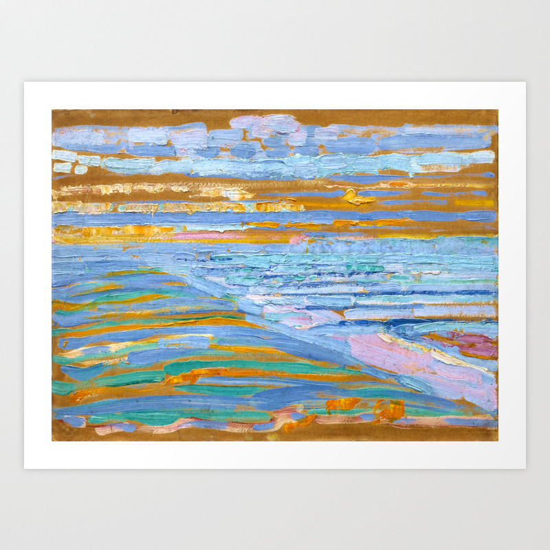 Piet Mondrian View From The Dunes With Beach And Piers