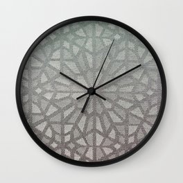 Geometric pattern Wall Clock | Jali, Monochrome, Geometric, Mashraba, Photo, Grey 