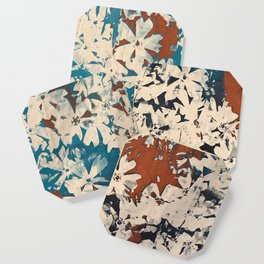 Weston Flowers, blues & browns Coaster