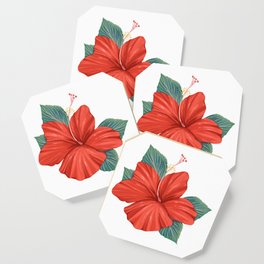 Hibiscus/Amapola Art Coaster