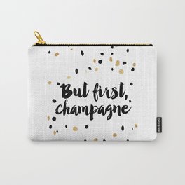 But First, Champagne Print Kitchen Decor Kitchen Wall Art Gold Foil Printable Party Decor Party Sign Carry-All Pouch | Digital, Wallart, Typography, Butfirstchampagne, Graphicdesign, Kitchendecor, Partysign, Champagneposter, Other, Goldfoil 