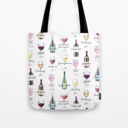 Assorted Wine Glasses & Bottles Wine Lover Tote Bag
