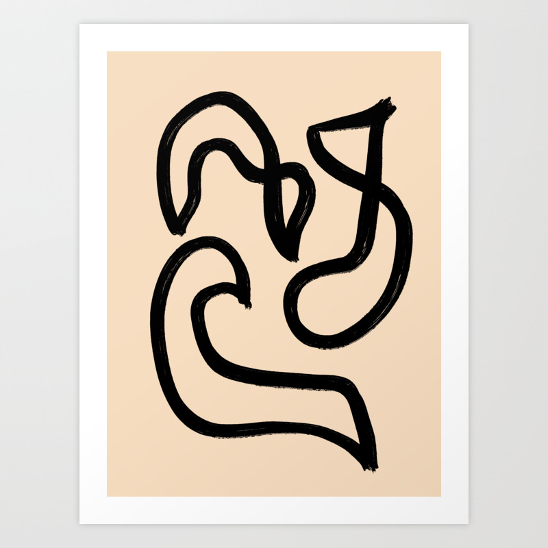 Simple Abstract Line Drawing 01 Art Print By Eze Society6