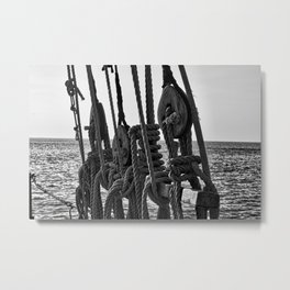 The Ropes Metal Print | Black and White, Photo, Sports, Pattern 
