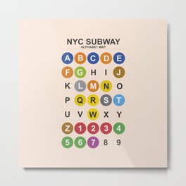 NYC metro, New York City alphabet map, NY underground poster, subway print, Massimo Vignelli Metal Print | Newyorkposter, Cityunderground, Newyorkmetroprint, Undergroundmap, Nymetromap, Subwayposter, Newyorklovers, Newyorkunderground, Subwayprint, Citysubwaymap 