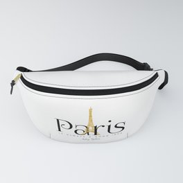Paris is always a good idea - Audrey Hepburn - gold eiffel Fanny Pack