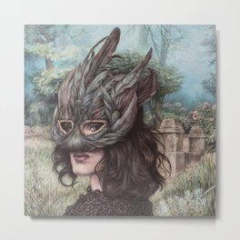 The Huntress Metal Print | Surreal, Fantasy, Acryliconwood, Nature, Fineart, Mithology, Painting, Acrylic 