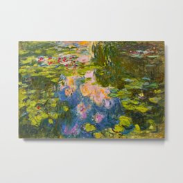 Claude Monet (French, 1840-1926) - The Water Lily Pond (Le Bassin aux nymphéas) - Series: Water Lilies - Date: 1917-1919 - Impressionism - Flower painting - Oil - Digitally Enhanced Version - Metal Print | Claudemonetcanvas, 19171919, Lillies, Monetmasterpiece, Monet, Water Lilypond, Waterlilyseries, Impressionism, Claudemonet, Thewaterlilypond 