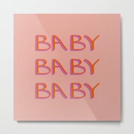 Baby Pink Metal Print