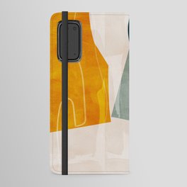 mid century shapes abstract painting 3 Android Wallet Case