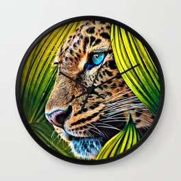 Hiding Cheetah Wall Clock | Leopard, Jaguar, Animalprint, Jaguarprint, Leopardprint, Cheetah, Cheetahhead, Graphicdesign, Cheetahprint, Wildlife 