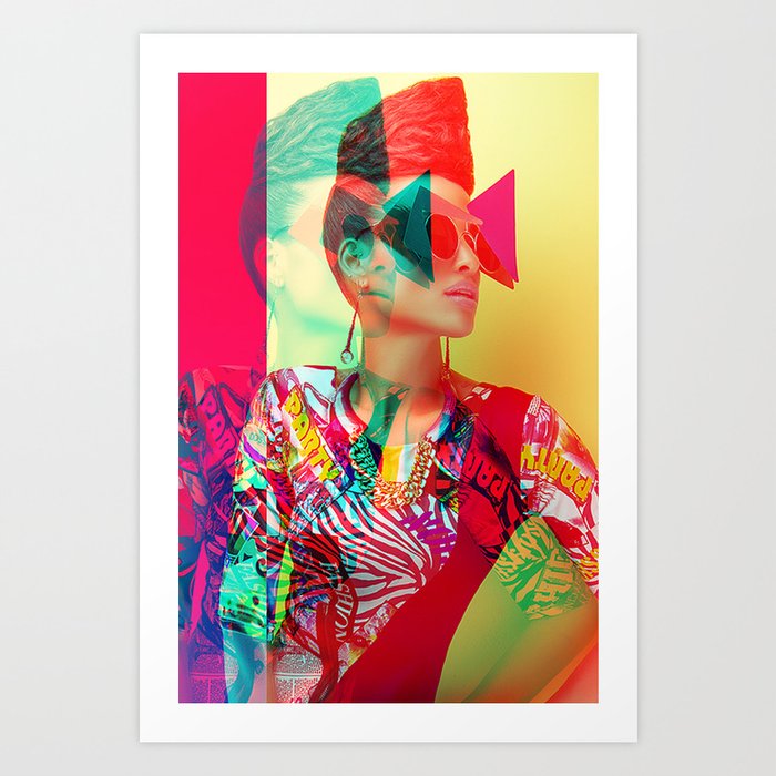 Lady Color Fashion Abstract Beauty Art Print By Weirdcreative