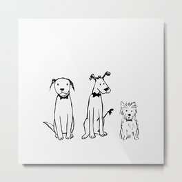 Three dogs Metal Print