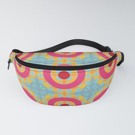 Tumalo - Colorful Pink and Blue Abstract Retro Style Vintage Vibes Pattern Design Fanny Pack