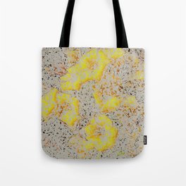 Abstract Yellow Petals on Confetti background - Impressionist Art Tote Bag