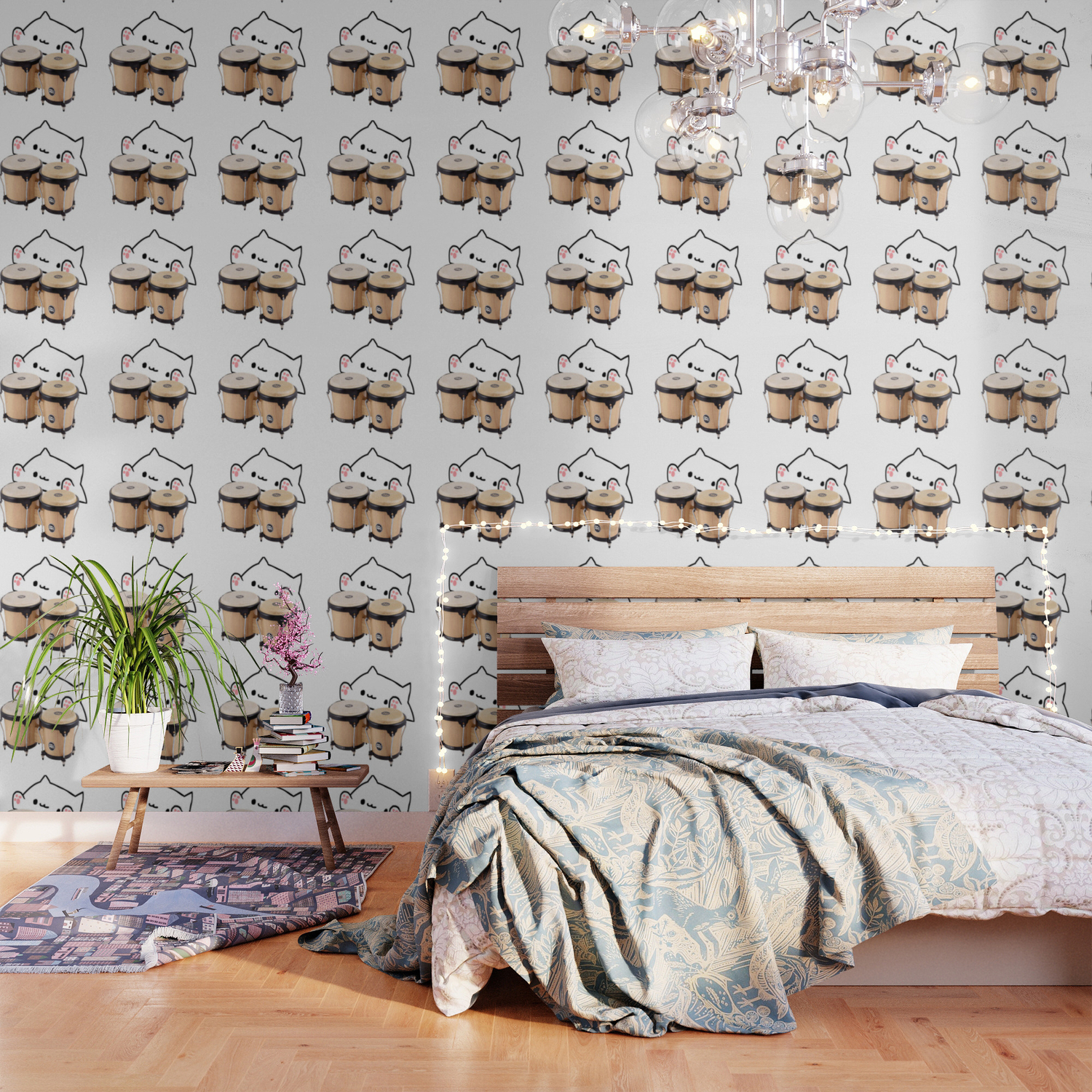 Bongo Cat Cute And Funny Meme Wallpaper By Anuelaaclothing Society6