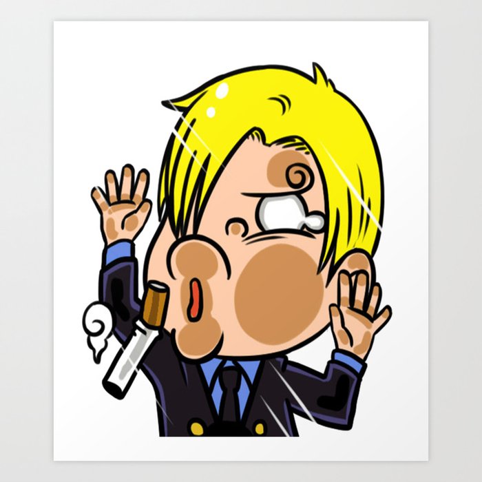 Get Wallpaper Sanji One Piece Anime Character Art Print By Captainbeta Society6 For Android
