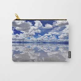 Salar de Uyuni, Bolivia Salt Flats Mirrored Lake with clouds color photography / photographs Carry-All Pouch | Salar, Saltponds, Bolivia, Clouds, Wondersoftheworld, Photograph, Reflection, Color, Curated, Fairweather 