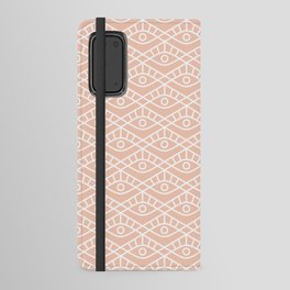 Trippy Eye Pattern (blush and white) Android Wallet Case