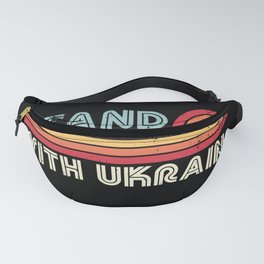 I stand with Ukraine Flag Distressed Sunset Fanny Pack