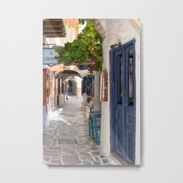 Small alley in Naxos Metal Print | Alley, Old, Naxos, Greece, Ancient, Color, Oldtown, Small, Digital, Photo 