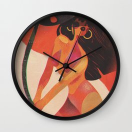 Sally Tangerine Wall Clock