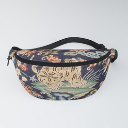 Oriental Tiger vintage embroidery tapestry Fanny Pack