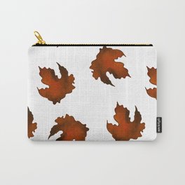 Brown dried leaves Carry-All Pouch | Painting, Autumn, Pattern, Maple, Vine, Brown, Watercolor, Leaves, Contrast, Bright 