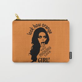 Look How Orange You F* Look Girl! Carry-All Pouch | Alyssaedwards, Pop Art, Dragqueen, Dragrace, Cocomontrese, Orange, Abstract, Graphicdesign, Rupaul 