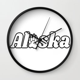 Alaska Bear Paw Print Nature Kodiak Katmai Wall Clock | State, Ak, Alaska, Travel, Alaskahome, Fairbanks, Kenaifjord, Nature, Anchorage, Home 