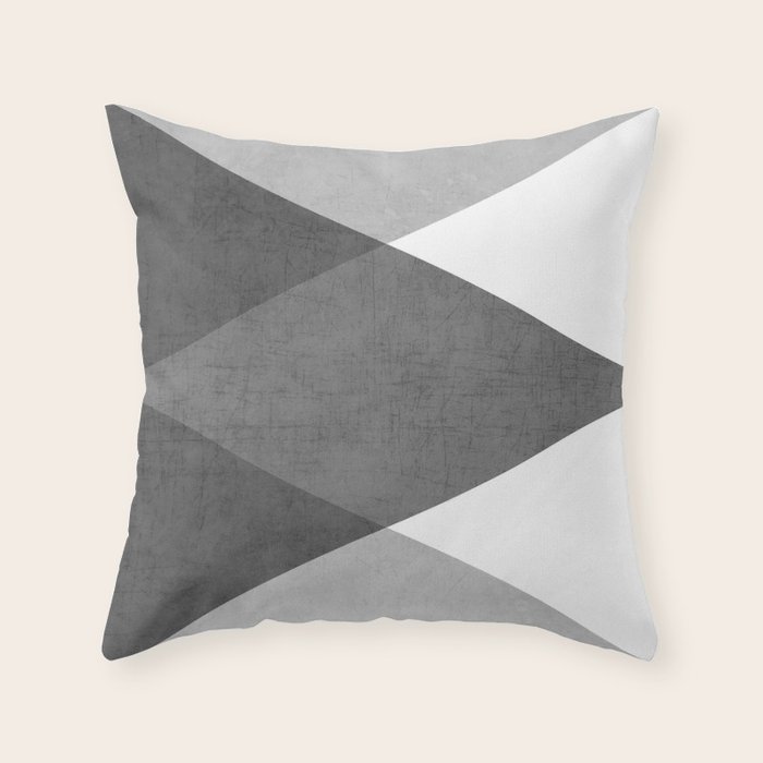 black and white triangles Throw Pillow by her art Society6