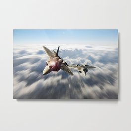 F-22 Raptor Strike Metal Print