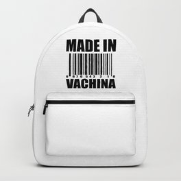 Made in vachina funny quote Backpack | Joker, Fun, Funny, Stylish, Cool, Joke, Graphicdesign, Joking, China, Scan 