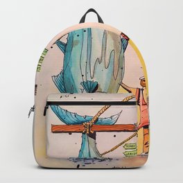 Biloxi Blue Fin Tuna Fishing Backpack | Painting, Biloxi, Mississippistate, Mississippi, Watercolor, Walterbone 