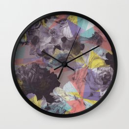 Modern abstract colorful geometric floral pattern Wall Clock | Modernpattern, Colorfulgeometric, Lavender, Roses, Painting, Trianglespattern, Modern, Abstract, Colorfulgeometrical, Floral 