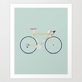 My Bike Yellow Art Print