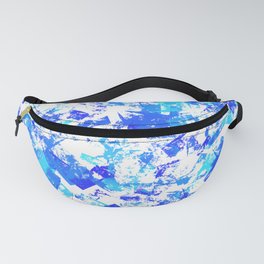 Abstract paint stains in blue tones Fanny Pack